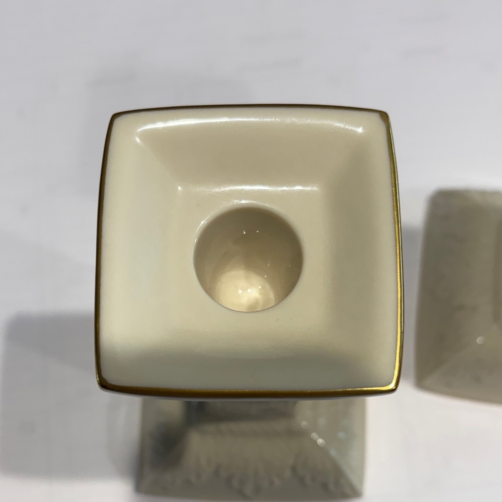 Lenox Cream and Gold Candlestick Holders - Picture 7 of 8